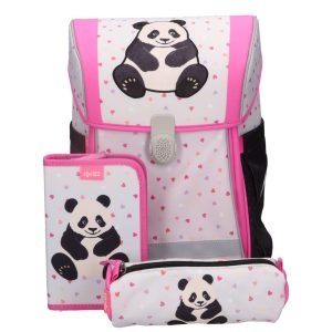 Pandás prémium ergonomikus iskolatáska szett