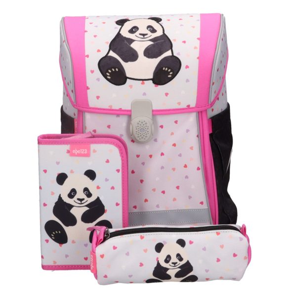 Pandás prémium ergonomikus iskolatáska szett