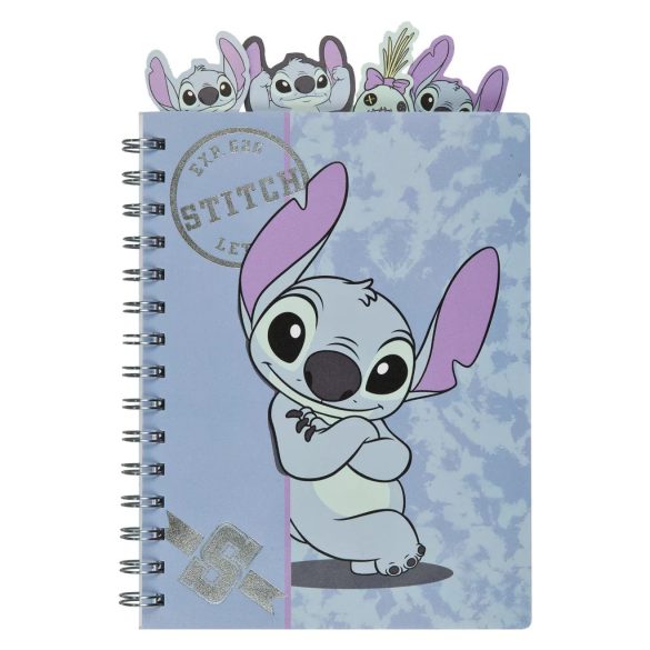 Stitch notesz, jegyzetfüzet regiszterekkel