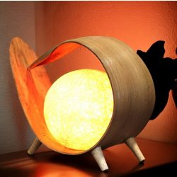 Természetes Kókusz Lámpa- Natúr Hajtott