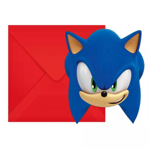 Sonic a sündisznó meghívó 6 db-os