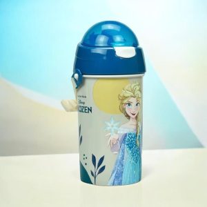 Disney Jégvarázs műanyag szívószálas kulacs akasztóval 500 ml