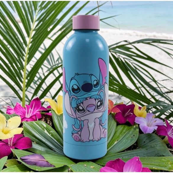 Stitch rozsdamentes acél kulacs csavaros kupakkal