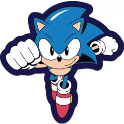 Sonic a sündisznó formapárna, díszpárna