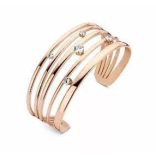 Rose gold színű fehér köves karkötő