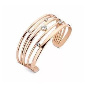 Rose gold színű fehér köves karkötő