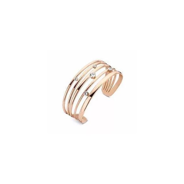 Rose gold színű fehér köves karkötő
