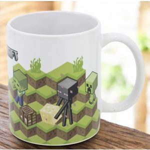 Minecraft porcelán bögre