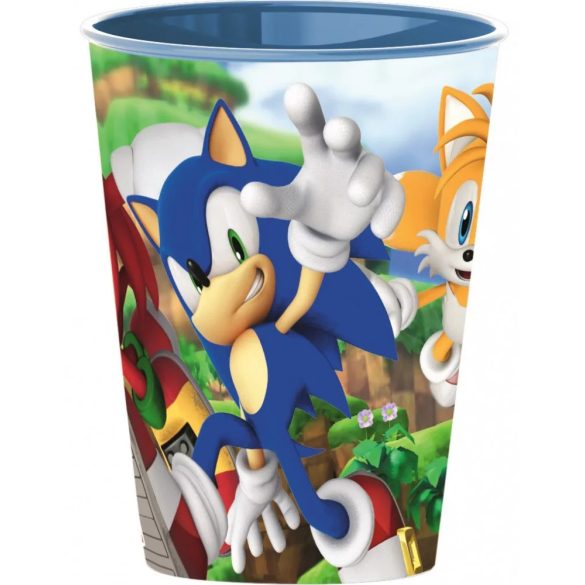 Sonic a sündisznó mintás pohár
