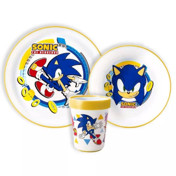 Sonic a sündisznó étkészlet, micro műanyag szett