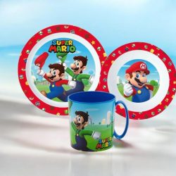 Super Mario Étkészlet, micro műanyag szett