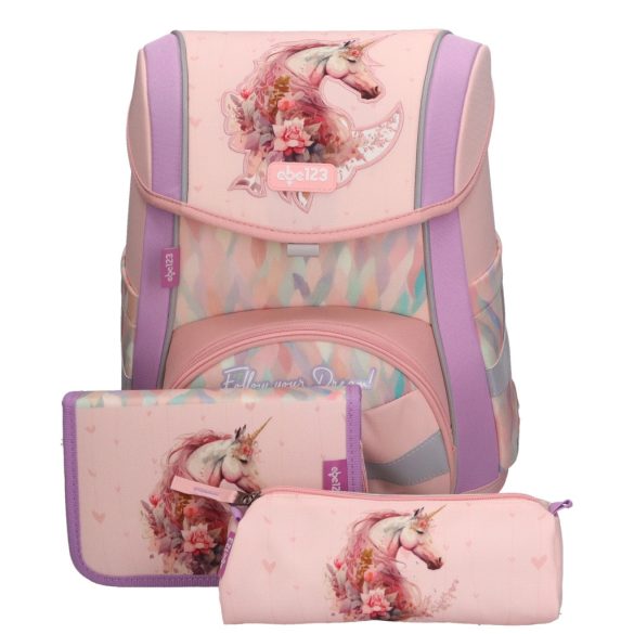 Unikornis prémium ergonomikus iskolatáska szett