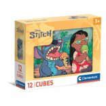Disney Stitch mesekocka 12 db-os Clementoni