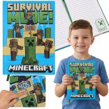 Minecraft A/5 vonalas füzet beépített órával