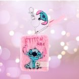 Stitch plüss A7 mini notesz tollal, kulcstartóval