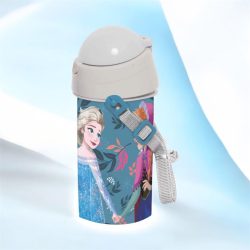   Disney Jégvarázs műanyag szívószálas kulacs akasztóval 500 ml