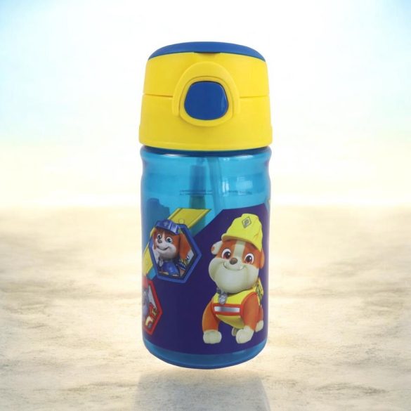 Mancs Őrjárat műanyag szívószálas kulacs akasztóval 350 ml