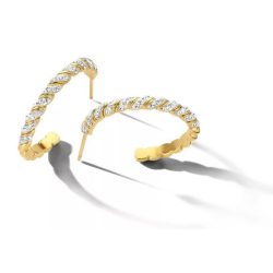 Arany színű fehér köves fülbevaló