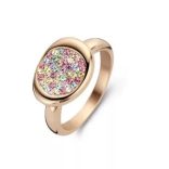 Rose gold színű színes köves gyűrű