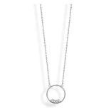 Ezüst színű fehér köves nyaklánc