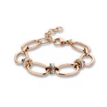 Rose gold színű köves karkötő