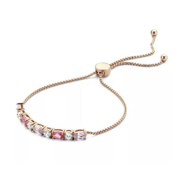 Rose gold színű színes köves karkötő