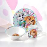 Mancs Őrjárat girl porcelán étkészlet Díszdobozban