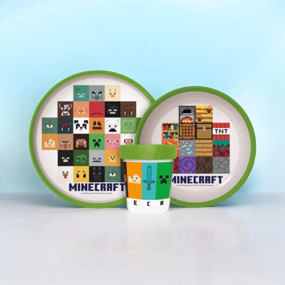 Minecraft étkészlet, micro műanyag szett