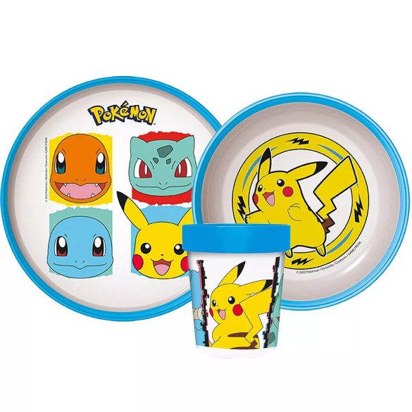 Pokémon étkészlet, micro műanyag szett