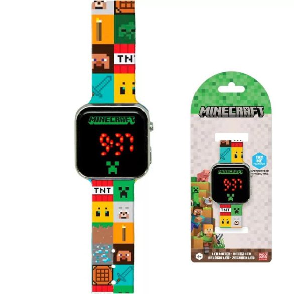 Minecraft digitális LED karóra